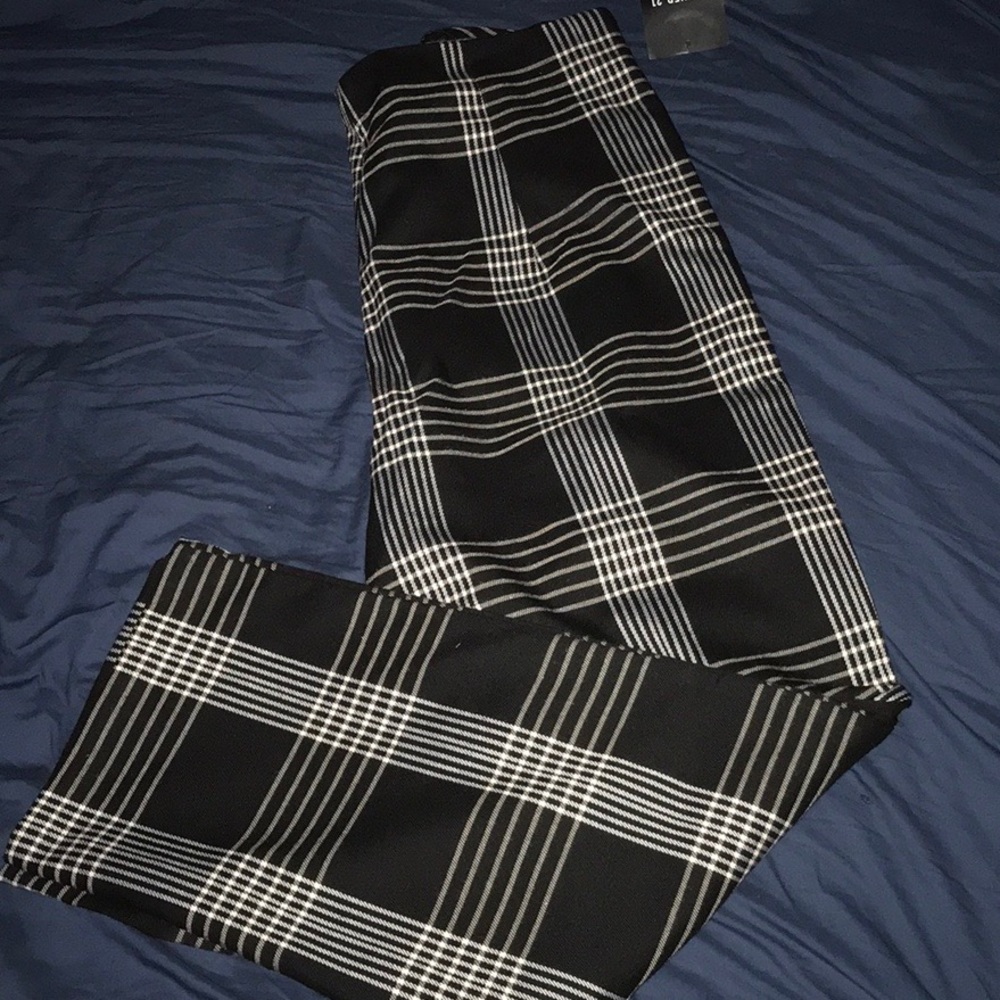 Black and White Plaid Pants